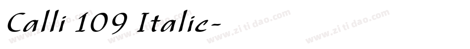 Calli 109 Italic字体转换